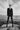 Blazer noir oversize en drill