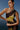 Robe asymétrique à orchidée jaune