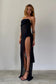 THAISE STRAPLESS BLACK DRESS