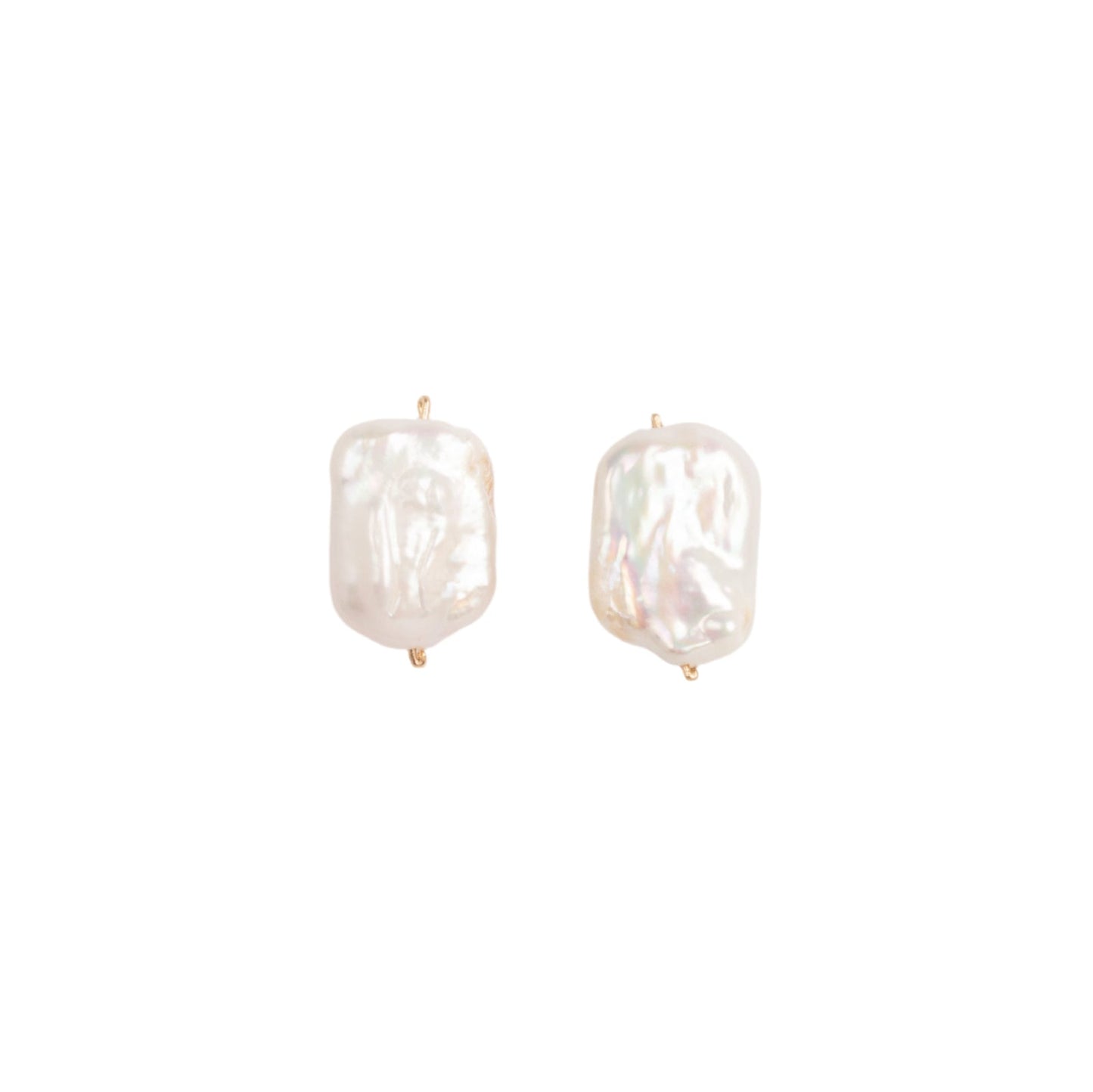 Keshi Earrings White Pearl