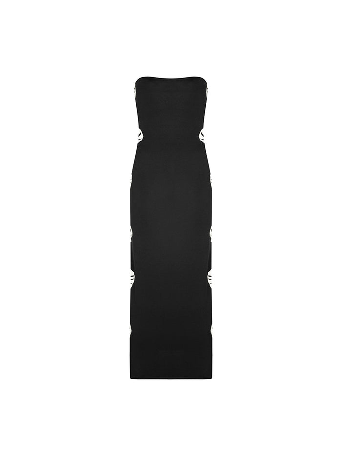 hoja rota dress in black bahia maria Bahia Maria Hoja Rota Dress in Black