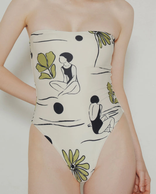 Alma Nadadora One-Piece Floral Meditation