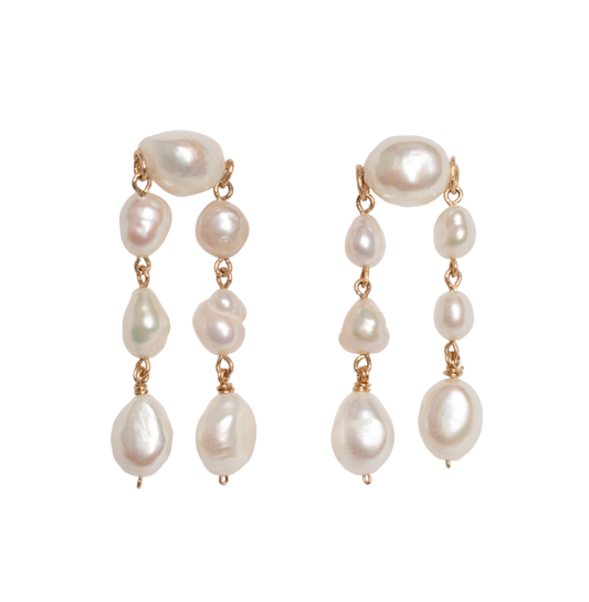 Barroca Dangle Earrings Pearl