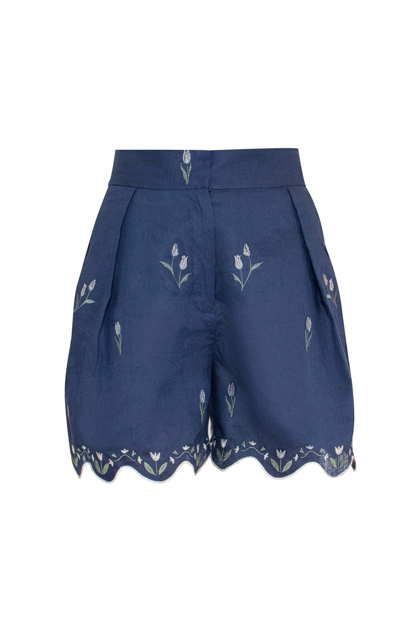 Shorts Lovely Tulips Navy