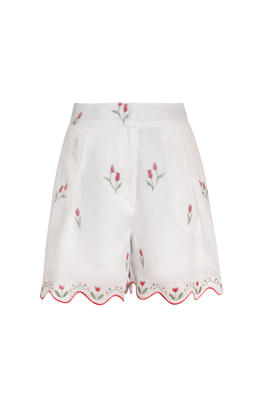 Lovely tulip shorts ivory