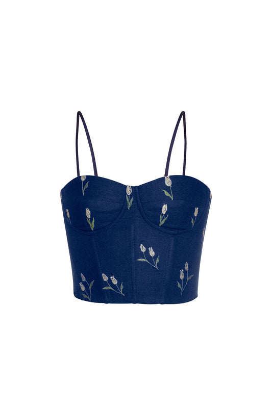 Lovely Tulip Corset Navy