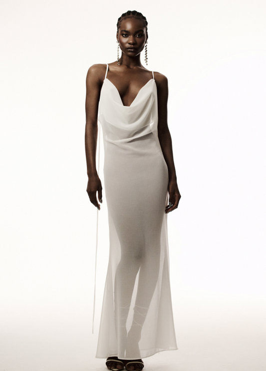 Long Slip Dress White