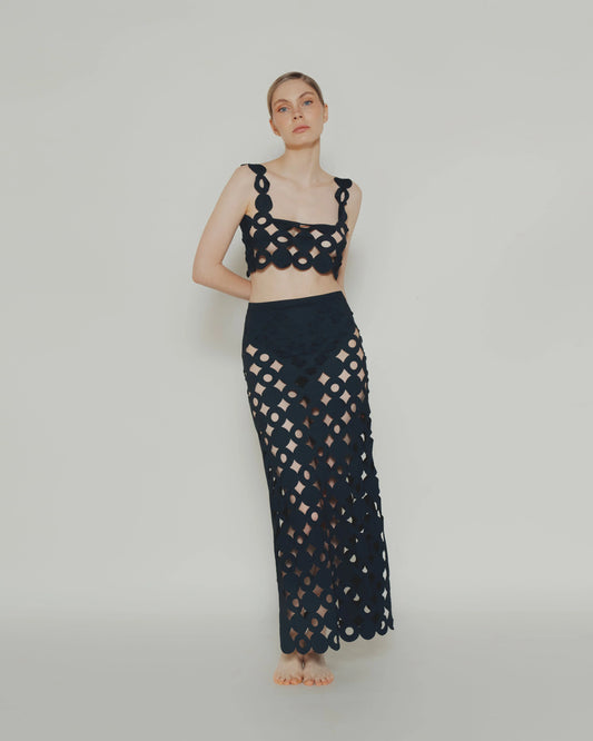 Cesto do Mar Skirt Set Black