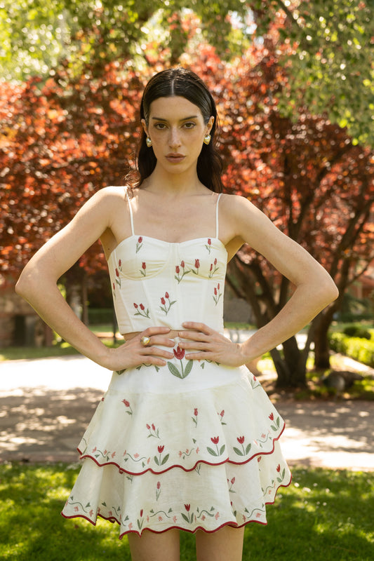 Lovely Tulip Corset ivory