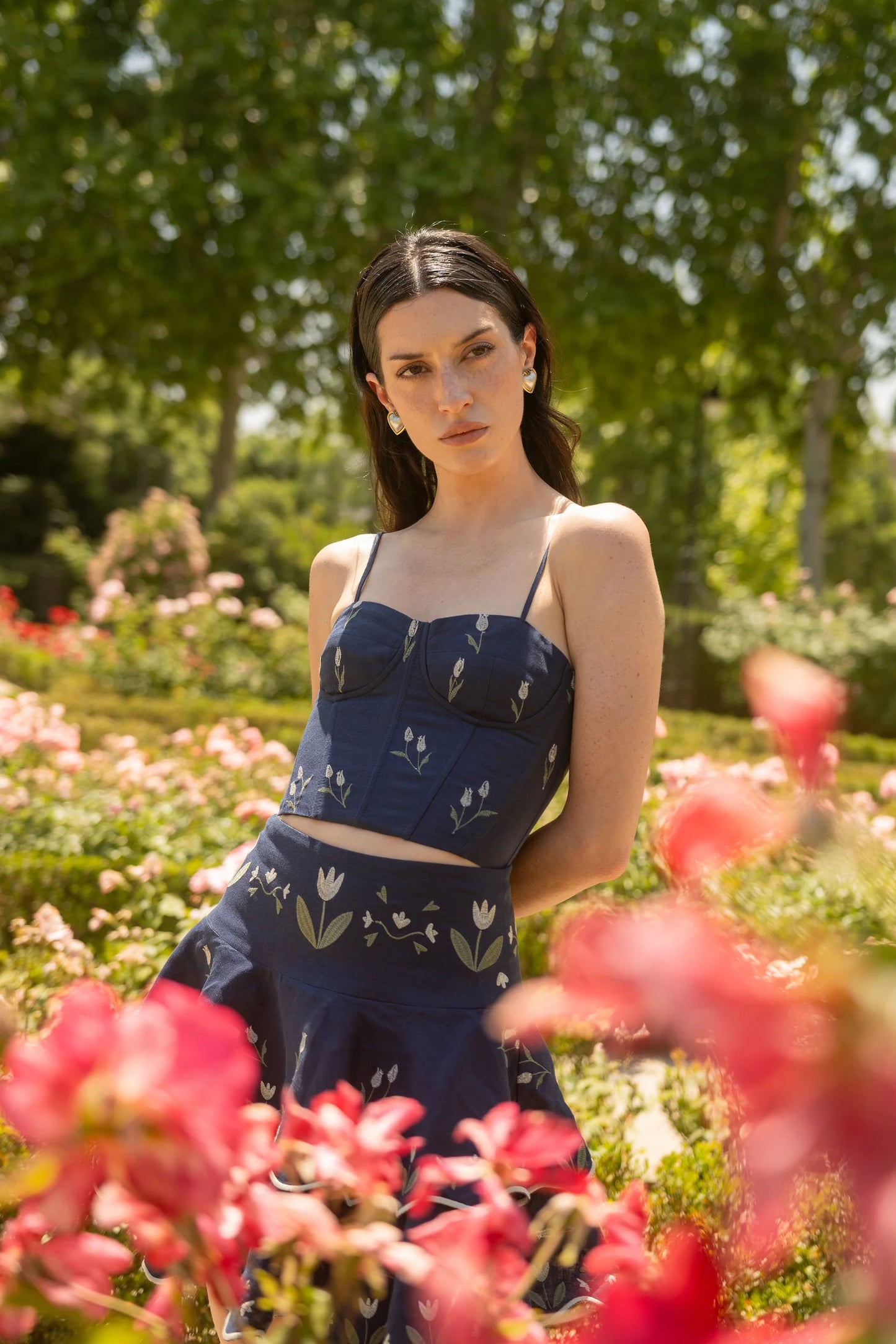 Lovely Tulip Corset Navy