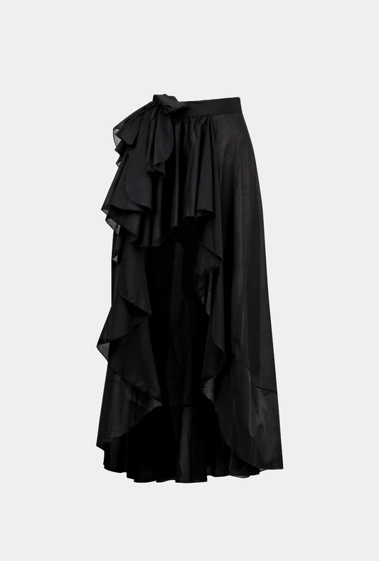 FLAMENCO WRAP SKIRT BLACK