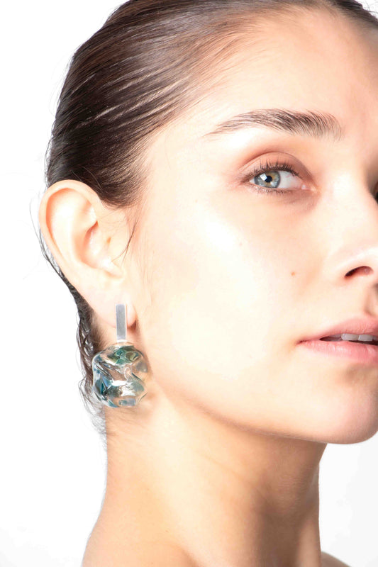 Blue Soplo M Earrings