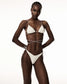 BIKINI STYLE BRÉSILIEN ÉLASTIQUE BLANC CASSÉ