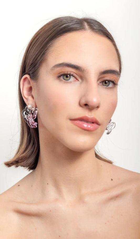 BOUCLES D'OREILLES AMOR ROSE