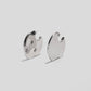 Disky Hoop Earrings Silver