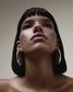 Disky Hoop Earrings Silver